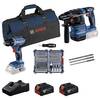 BOSCH 18 V súprava GSR 18V-45 + GBH 18V-22 + 2× GBA 18V 4.0Ah + GAL 18V-40 + 48 ks prísl. - 0615V0003D