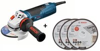BOSCH GWS 17-125 CIT Professional - 060179J002 - Uhlová brúska + 3x Rovný rezací kotúč Standard for Inox