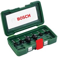 BOSCH 2607019464 - 6-dielna súprava TC fréz (6 mm stopka)