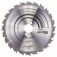 BOSCH 2608640801 - Pílový kotúc Speedline Wood 190 x 30 x 2,6 mm, 24
