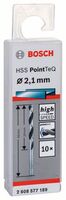 BOSCH Skrutkovitý vrták HSS PointTeQ 2,1 mm