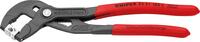 Kliešte na hadicové spony typu CLIC, rukoväte potiahnuté plastom, 180 mm, KNIPEX