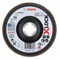 BOSCH Fibrové brúsne kotúče X-LOCK, verzia s prelisom, plastová doska, Ø 125 mm, G 60, X571, Best for Meta
