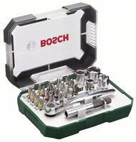 BOSCH 26-dielna súprava skrutkovacích hrotov, kľúčov a rační - 2607017322