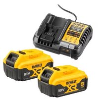 DeWALT Sada aku 18V 2x5,0Ah + nabijacka DCB1104P2Y