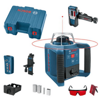BOSCH GRL 300 HV,  v kufríku, s dvoma batériami (LR 20) a prijímačom - 0601061504 - Rotačný laser