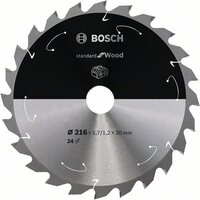 BOSCH Standard for Wood 216x1,7/1,2x30 T24 - 2608837721 - Pílový kotúč pre akumulátorové píly