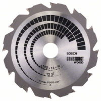 BOSCH 2608640633 - Pílový kotúc Construct Wood 190 x 30 x 2,6 mm, 12