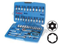 TRIUMF 342 - Gola sada 1/4" vstup, 46 - dílná s vrtanými torxy