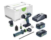 FESTOOL Akumulátorový skrutkovac s príklepom TPC 18/4 5,2/4,0 I-Set QUADRIVE