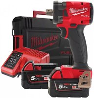 MILWAUKEE M18 FIW2P12-502X Aku rázový uťahovák 2x5,0 Ah, HD Kufor 4933478447