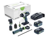 FESTOOL Akumulátorový šroubovák s príklepem TPC 18/4 5,2/4,0 I-Set/XL-SCA QUADRIVE 576772