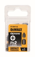 DeWALT NÁSTAVCE PRO RÁZOVÉ Utahovací 25mm 5ks PH2 DT7994T