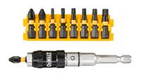 DeWALT Sada nástavcu 10-dílná EXTREME s držákem naklápecím DT70578T