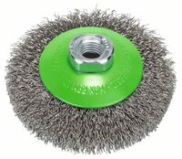 BOSCH Kuželovitá kefa, nehrdzavejúca 100 mm, 0,35 mm, M14