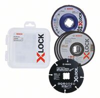 BOSCH Súprava X-LOCK 125 mm, rezací a fibrový brúsny kotúč, CMW - 2 608 619 374