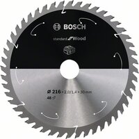 BOSCH Standard for Wood 216 x 1,7/1,2 x 30 T48 - 2608837726 - Pílový kotúč pre akumulátorové píly