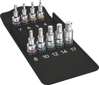 WERA SADA ADAPTÉR-BITY S PRÍDRŽNOU FUNKCÍ 1/2" HEX 9 KS 05004201001