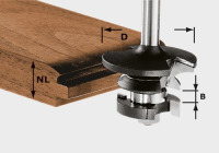 FESTOOL Kontraprofilová frézka na pero HW S8 D43/21 A/KL