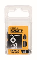 DeWALT NÁSTAVCE PRO RÁZOVÉ Utahovací 25mm 5ks PH3 DT7995T