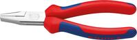 Ploché kliešte chrómované s rukoväťami s PVC povrchom 160mm KNIPEX