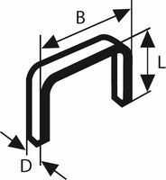 BOSCH Sponka z jemného drôtu, typ 53 11,4 x 0,74 x 14 mm