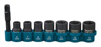 MAKITA 8 - dílná sada nástrcných klícu pro rázové utahováky - E-12289