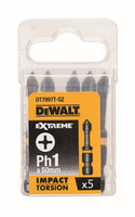 DeWALT NÁSTAVCE PRO RÁZOVÉ Utahovací 50mm 5ks PH1 DT7997T