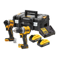 DeWALT DCK2051H2T – AKU kombinovaná sada PowerStack™ 18V, 2×AKU 5,0Ah, TSTAK™ kufr