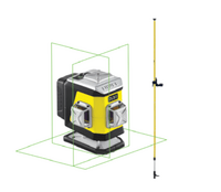 NIVEL SYSTEM Krížový laser 3×360° so zeleným lúčom CL3G Set