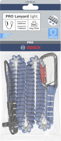 BOSCH Závesná šnúrka PRO light, 6 kg, 1 x karabína a 1 x pútko s okrúhlou šnúrkou