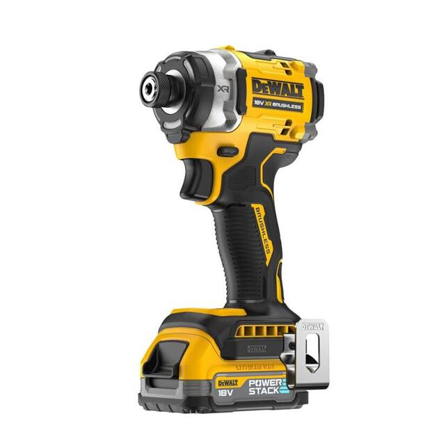DeWALT Uťahovač rázový 1/4" 250Nm 18V XR 2x POWERSTACK 1,7 Ah bezuhlíkový DCF860E2T