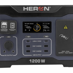 Nabíjecí stanice akumulátorová, 230V/1200W, 921Wh, LiFePo4, USB, HERON 8896801
