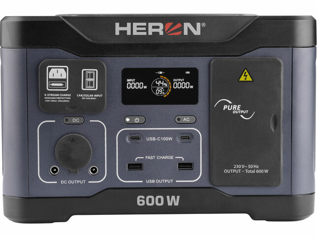 Stanice nabíjecí akumulátorová, 230V/600W, 512Wh, LiFePo4, USB, HERON 8896800