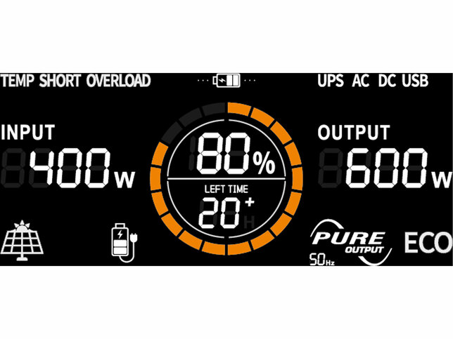 Stanice nabíjecí akumulátorová, 230V/600W, 512Wh, LiFePo4, USB, HERON 8896800