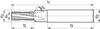 Gewindefráser TMCSP VHM TiCN stopka HA 1,5xD vnútorné chladenie M8 GÜHRING
