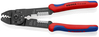 KNIPEX 97 21 215 B Lisovacie kliešte s multi-komponentnými úchopmi čierne lakované 230 mm
