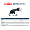 BOSCH EXPERT EXWX18V-15S - Akkumulátoros sarokcsiszoló X-LOCK-kal - 06019M6101