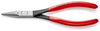 KNIPEX 28 21 200 Kliešte s dlhým nosom poplastované čierne atramentované 200 mm