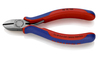 KNIPEX 76 12 125 Bočné cvikacie kliešte pre elektromechanikov s multi-komponentnými úchopmi čierne a