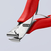KNIPEX 64 11 115 Čelné cvikacie kliešte pre elektroniku s protišmykovými plastovými úchopmi 115 mm
