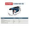BOSCH EXPERT EXBH18V-45 - Akumulátorové vŕtacie kladivo s SDS max sólo - 0611913300