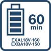 BOSCH EXPERT 2× EXBA18V-150 + EXAL18V-160 - Set dvoch akumulátorov 18V 15Ah a nabíjačky - 1600A0373Z