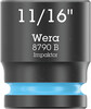 WERA 8790 B Nástrojová hlavica Impaktor s pripojovacím rozmerom 3/8", 11/16" x 30 mm