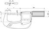 Mikrometer strmeňový digi na drážky 25-50/0,001mm DIN863-3 IP65 Wireless Mahr