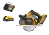 DeWALT Dewalt Aku kotúčová píla 184 mm na rezanie kovov 18V XR, 2x 5,0 Ah Li-Ion DCS383H2