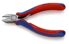 KNIPEX 76 12 125 Bočné cvikacie kliešte pre elektromechanikov s multi-komponentnými úchopmi čierne a