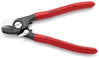 KNIPEX 95 21 165 SB Nožnice na káble s otváracou pružinou poplastované leštené 165 mm