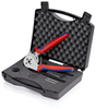 KNIPEX 97 52 65 Štvortŕňové lisovacie kliešte pre sústružené kontakty s multi-komponentnými úchopmi 