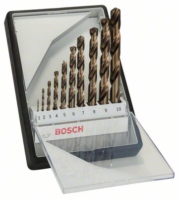 BOSCH 2607019925 - 10-dielna súprava vrtákov do kovu Robust Line HSS-Co